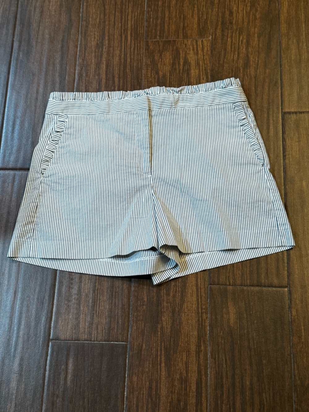 J. Crew Navy & White Pinstripe Shorts